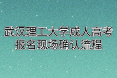 武汉理工大学成人高考报名现场确认流程